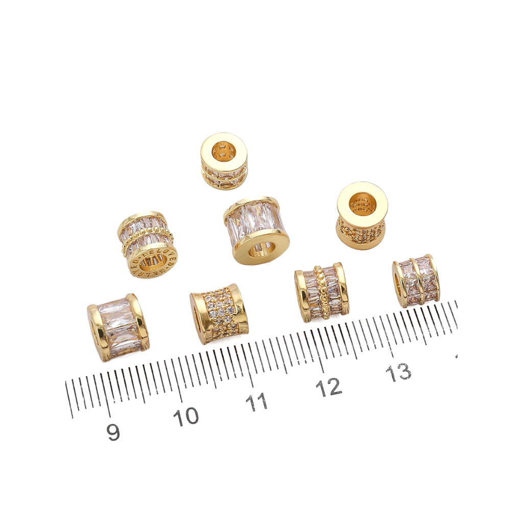 Beadia Hạt Xâu Chuỗi Mạ Vàng 14k Kích Thước 7x8mm Dùng Làm Trang Sức