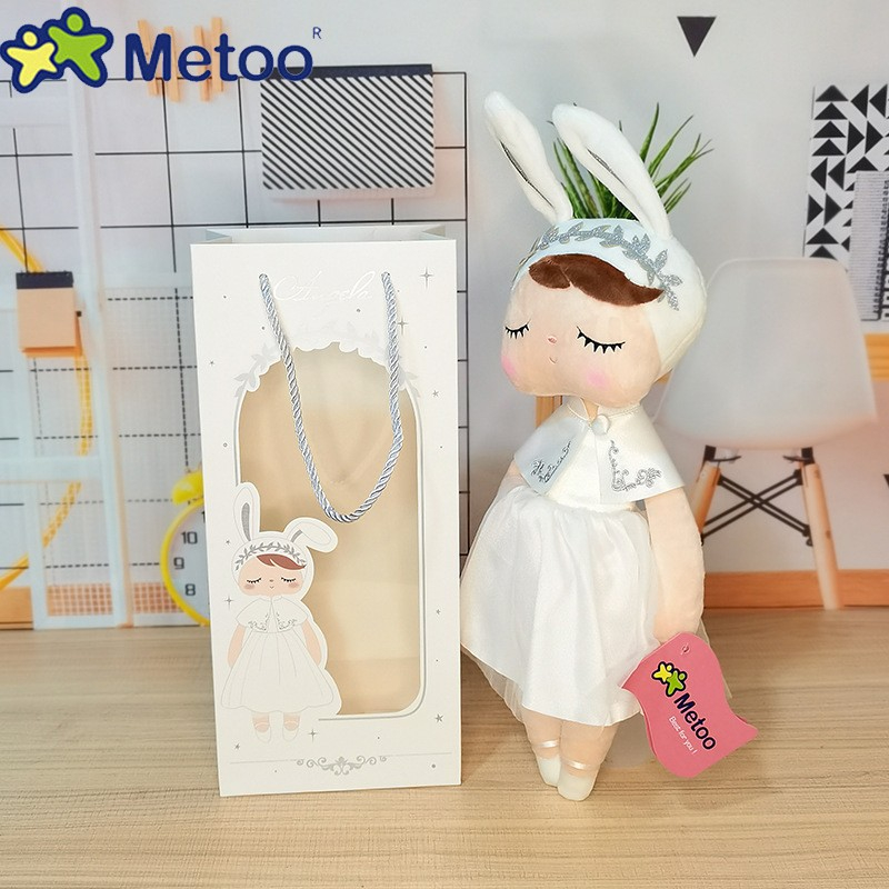 Búp Bê Công Chúa Angela Nhồi Bông 34Cm Mặc Đầm Trắng Dễ Thương Cho Bé Gái