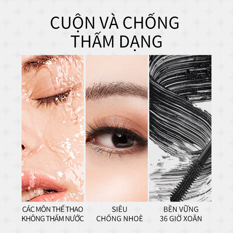 Mascara ZEESEA kháng nước lâu trôi 36h chống nhòe chuốt mi cong vút và dài hơn