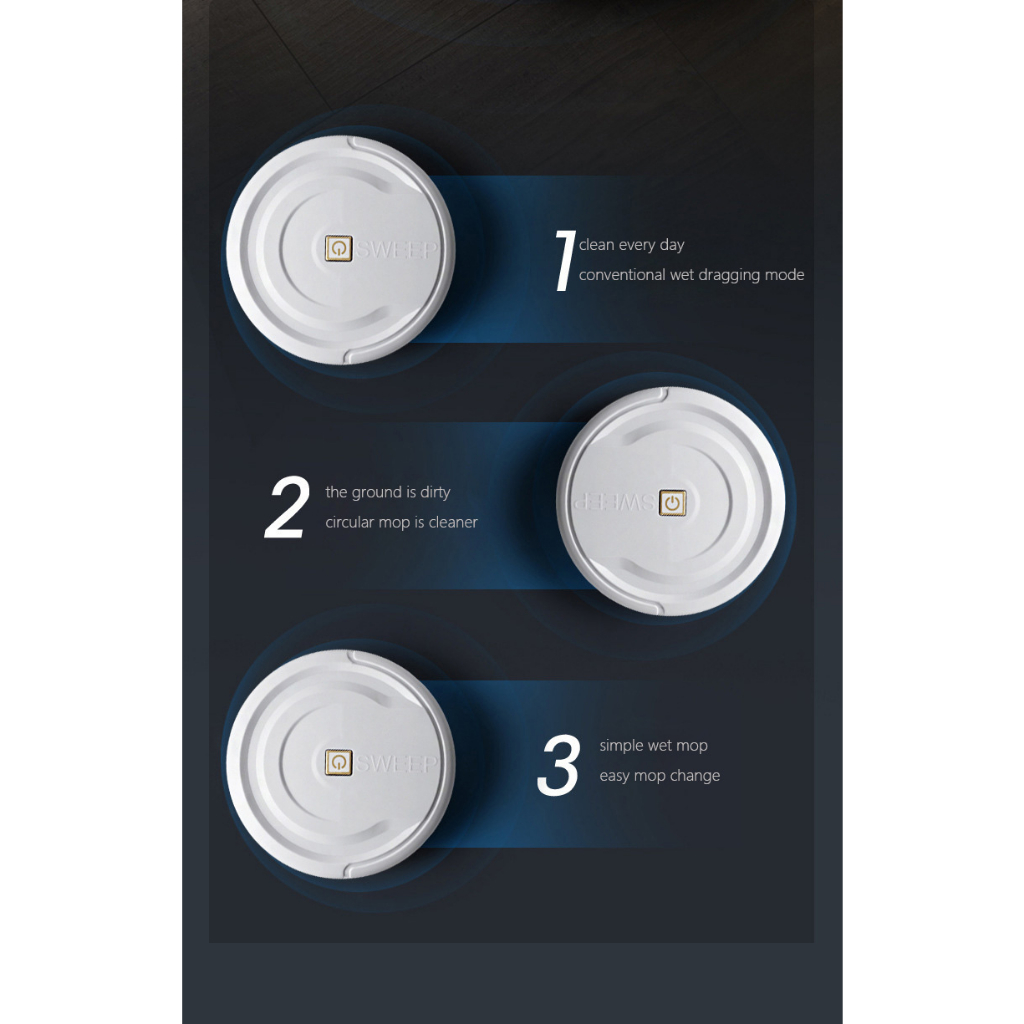 TAIDU Robot quét nhà thông minh Máy lau nhà mini Máy hút bụi Lau sàn