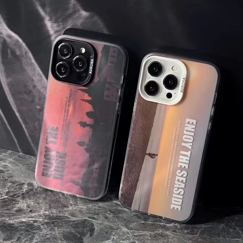 Ốp Điện Thoại Cứng Viền Màu Độc Đáo Thời Trang Cho compatible for iPhone 12 13 14 pro max