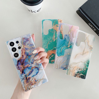Phong Cách Đá Cẩm Thạch Acrylic Chống Sốc Dành Cho Samsung Galaxy S23 S24 S25 Plus Ultra Ốp Lưng Silicon Hrbrid Bảo Vệ S23 FE Cover