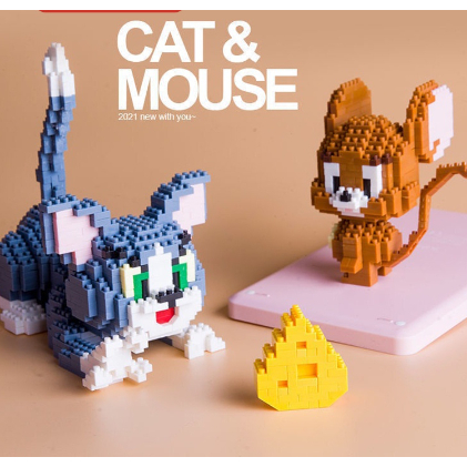 Bộ Đồ Chơi Lắp Ráp Mô Hình Tom Và Jerry Độc Đáo Thú Vị Dành Cho Bé
