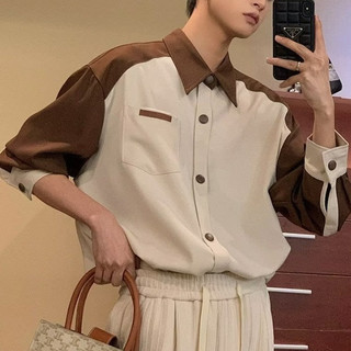 Áo sơ mi nam tay dài dáng rộng thời trang hàn quốc cao cấp cho áo sơ mi nam dài tay áo nam đẹp sơ mi lụa áo sơ mi form rộng