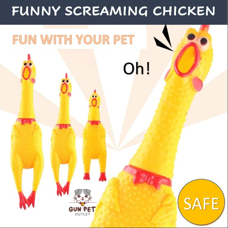 GÀ BÓP Biết Kêu La Hét Gà Đồ Chơi Cho Chó Màu Vàng Giảm Stress Ngộ Nghĩnh An Toàn Squaking Người Lớn Trẻ Em Autumn063