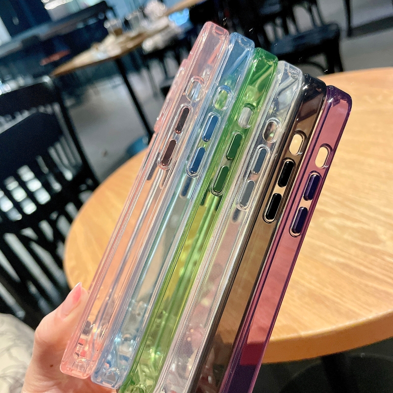 Ốp Điện Thoại Silicon Mềm Trong Suốt Chống Sốc Bảo Vệ Ống Kính Máy Ảnh Cho iPhone 14 13 12 11 Pro Max 14 Plus