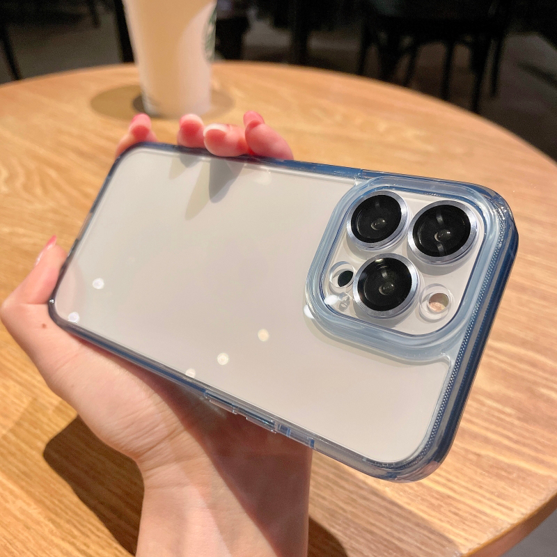 Ốp Điện Thoại Silicon Mềm Trong Suốt Chống Sốc Bảo Vệ Ống Kính Máy Ảnh Cho iPhone 14 13 12 11 Pro Max 14 Plus