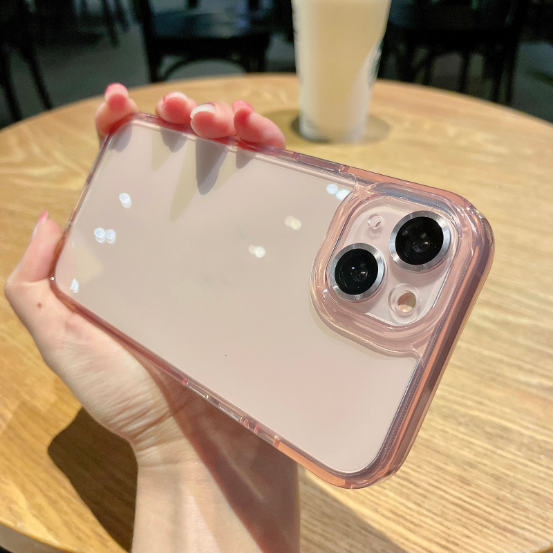 Ốp Điện Thoại Silicon Mềm Trong Suốt Chống Sốc Bảo Vệ Ống Kính Máy Ảnh Cho iPhone 14 13 12 11 Pro Max 14 Plus