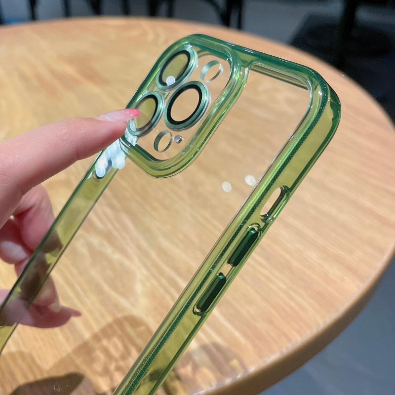 Ốp Điện Thoại Silicon Mềm Trong Suốt Chống Sốc Bảo Vệ Ống Kính Máy Ảnh Cho iPhone 14 13 12 11 Pro Max 14 Plus