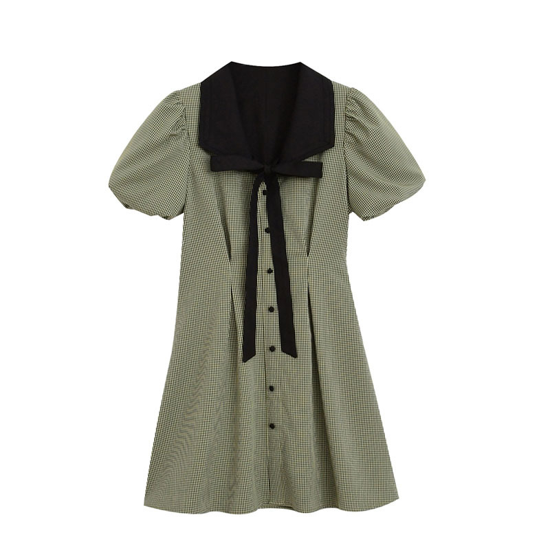 Đầm Sọc Ca Rô Xanh Lá Thời Trang Hè Mới 2023 Cao Cấp Cho Nữ