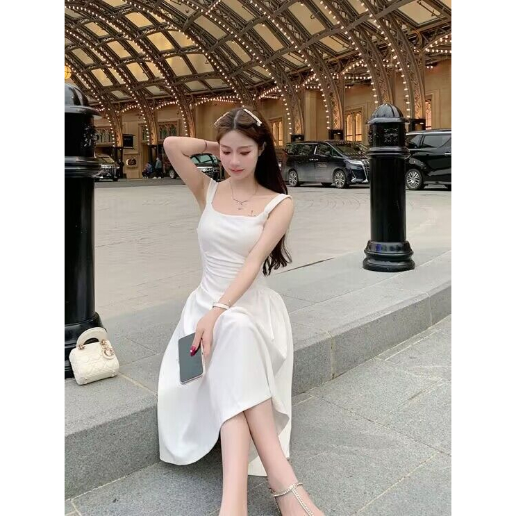 Đầm Dài Không Tay Dáng Ôm Phong Cách Pháp Thời Trang Cho Nữ