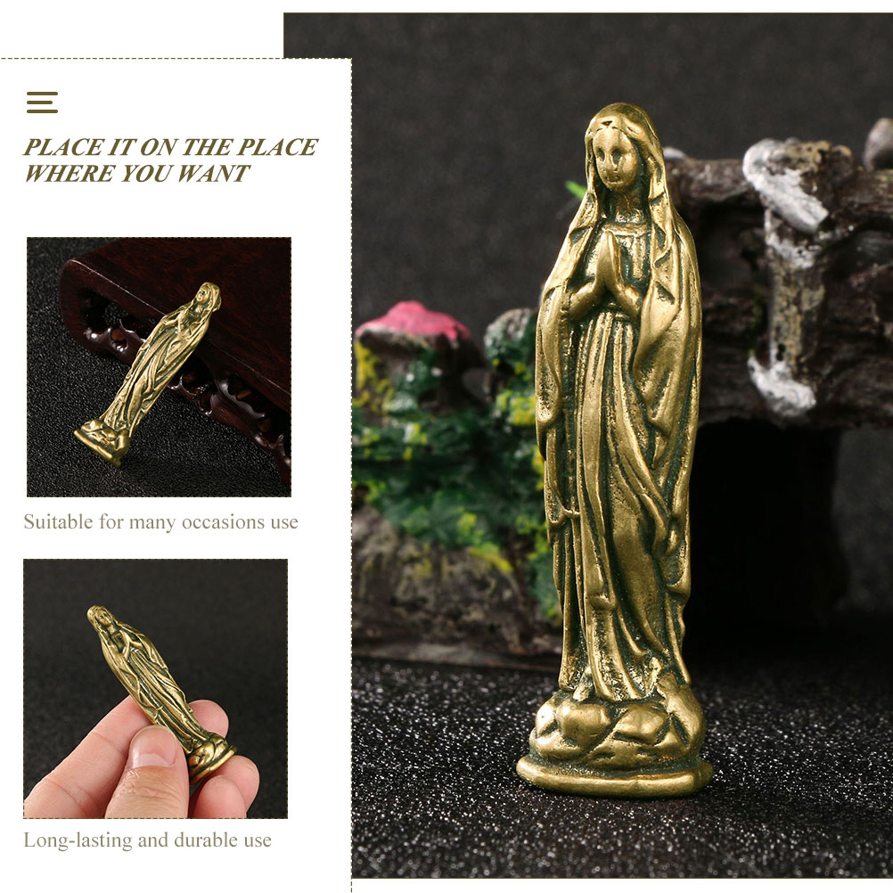 Tượng Đức Mẹ Mary Bằng Đồng Thau Trang Trí Bàn Ăn