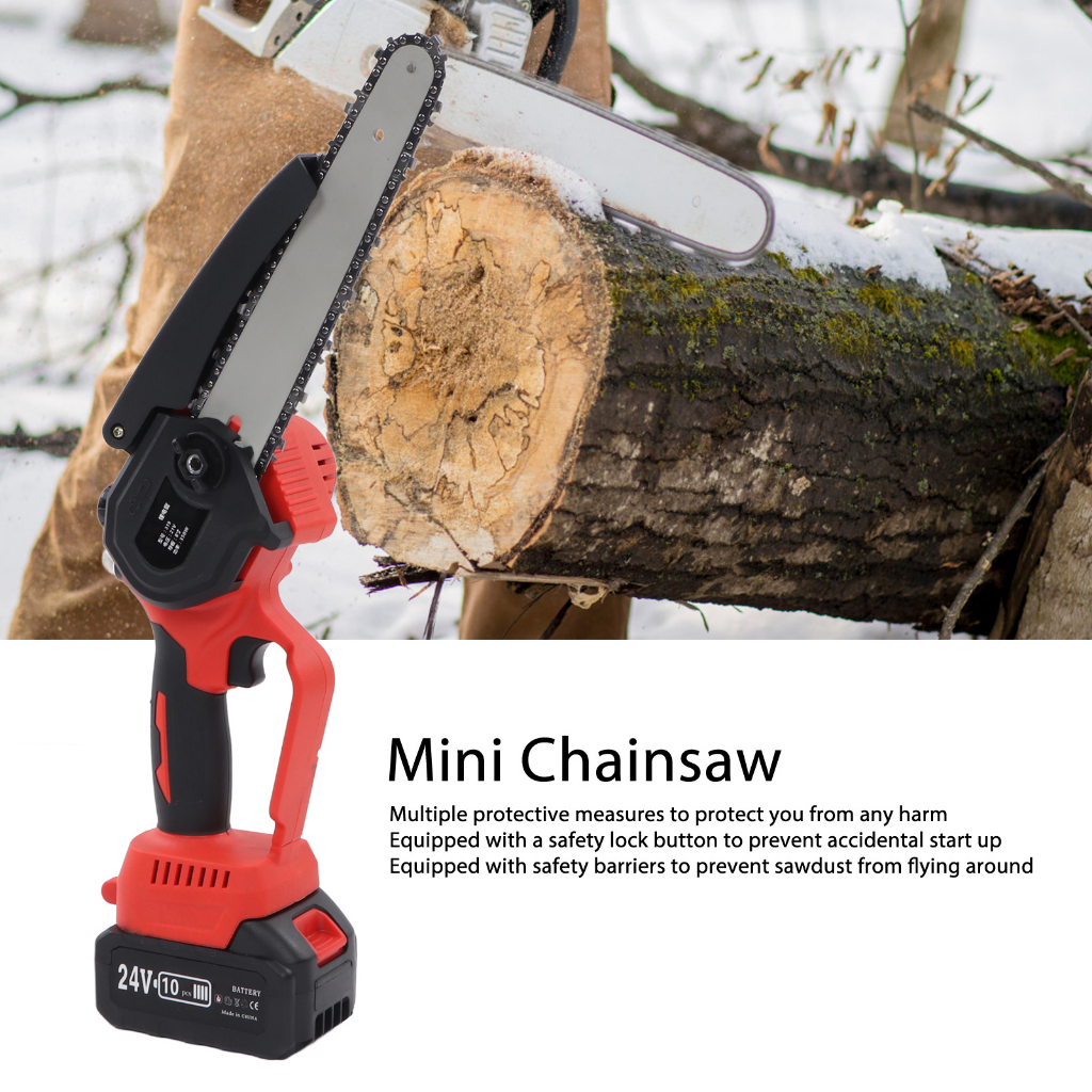 Có thể bán buôn Máy Cưa Xích Mini 8 Inch Không Dây Kèm Bộ Sạc Pin Khai Thác Gỗ Cầm Tay Gia Đình 100‑240V Sodium075 Hàng giao ngay