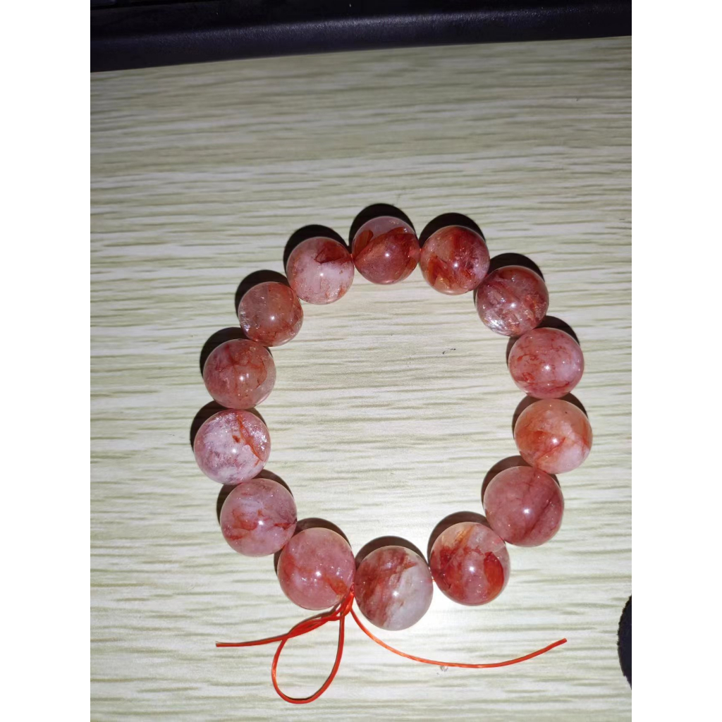 Vòng tay pha lê tự nhiên Vòng tay thạch anh thạch anh đá Vòng tay hoa tiêu đỏ