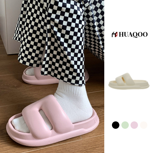 Huaqoo Dép bánh mì guốc dép giày nữ Màu Sắc Đơn Giản Thoải Mái Cao Gót Chống Trơn Trượt dép đế xuồng 29ZHDLX070601