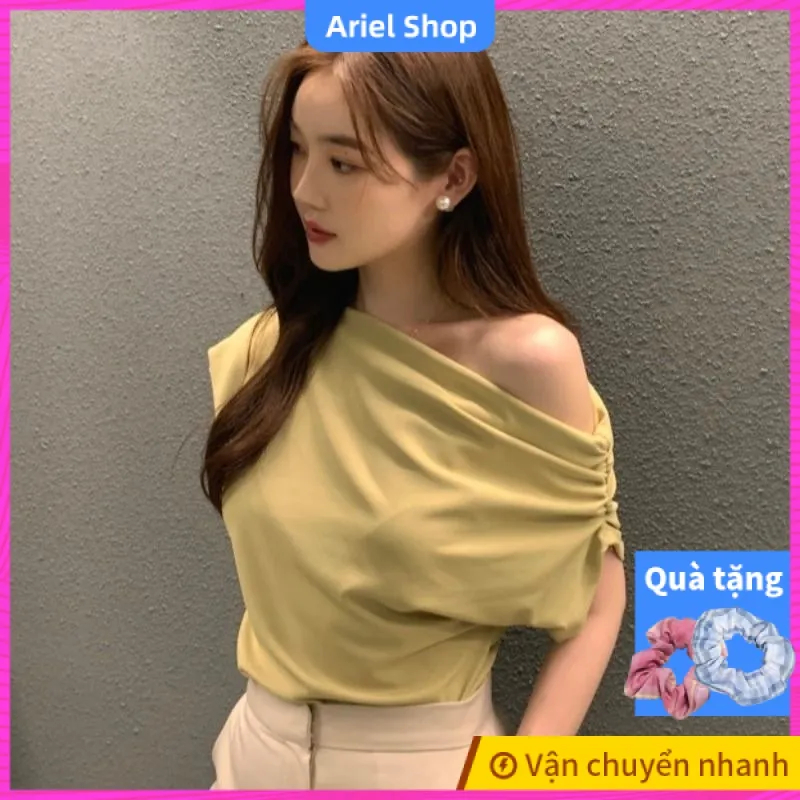 Áo Thun Tay Ngắn Hở Vai Thời Trang Dành Cho Nữ