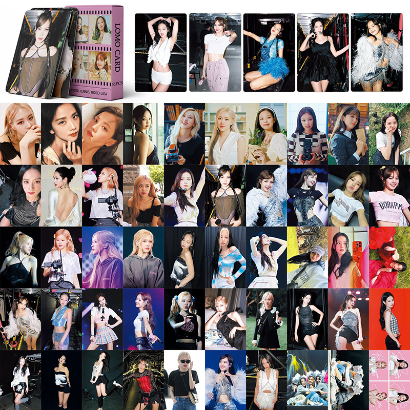 BLACKPINK Card Set 55 Tấm Thẻ Ảnh lomo Nhóm Nhạc