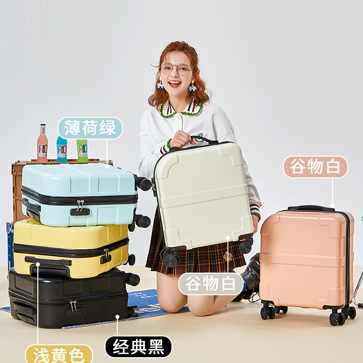 Vali Xách Tay Làm Bằng Nhựa, Vali mini Trang Bị 2 Tính Năng Kéo Và Xách, Vali Du Lịch 18 inch