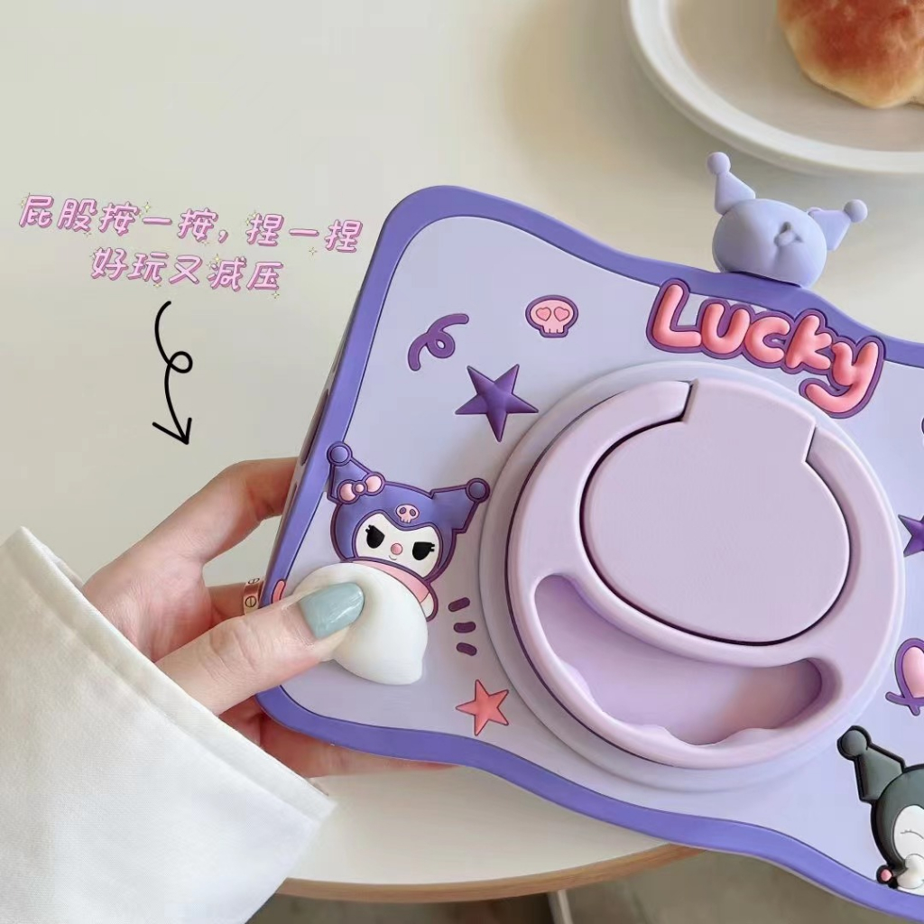 Ốp Máy Tính Bảng Silicon In Hình Kuromi Cho IPad Mini 1 2 3 4 5 6 IPad 2 3 4 5 6 IPad Air 4 IPad Pro 10.5 inch Pro 2018 2020 11 inch