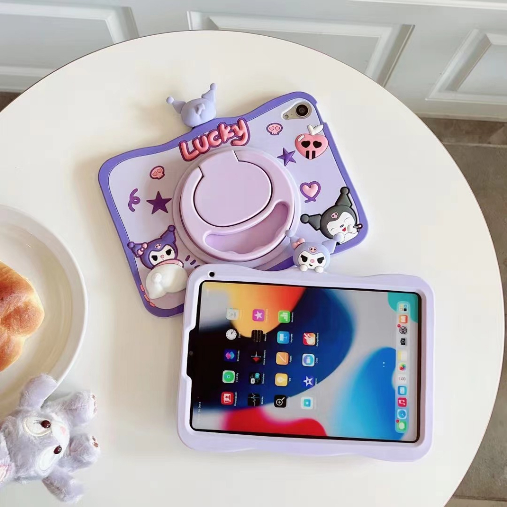 Ốp Máy Tính Bảng Silicon In Hình Kuromi Cho IPad Mini 1 2 3 4 5 6 IPad 2 3 4 5 6 IPad Air 4 IPad Pro 10.5 inch Pro 2018 2020 11 inch