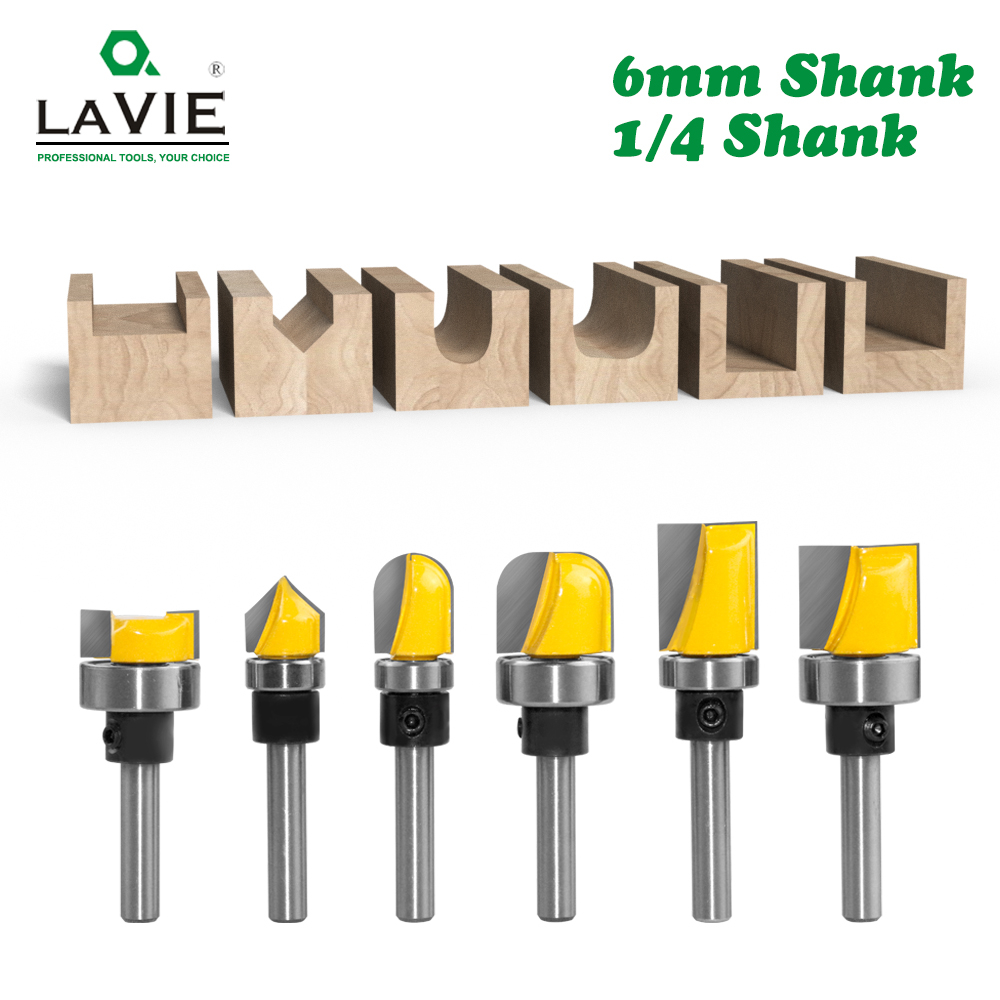 Bộ 6 Mũi Khoan Thẳng 1 / 4 "6mm c06 c07 Chuyên Dụng Cho Máy Cắt Gỗ
