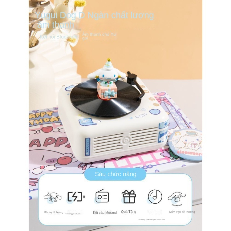 Loa Bluetooth Hình Chú Chó Kuromi Phong Cách Retro Chất Lượng Cao