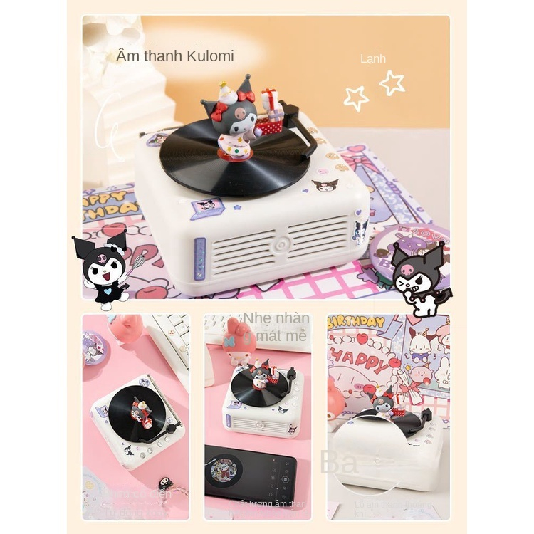 Loa Bluetooth Hình Chú Chó Kuromi Phong Cách Retro Chất Lượng Cao