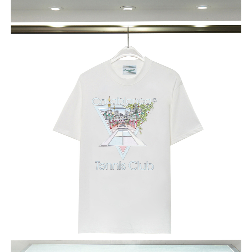 Áo Thun cotton Ngắn Tay In Hình casablanca Thời Trang unisex