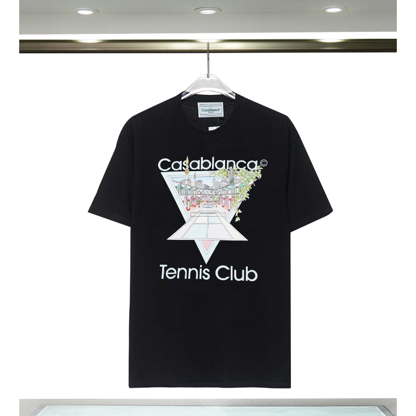Áo Thun cotton Ngắn Tay In Hình casablanca Thời Trang unisex