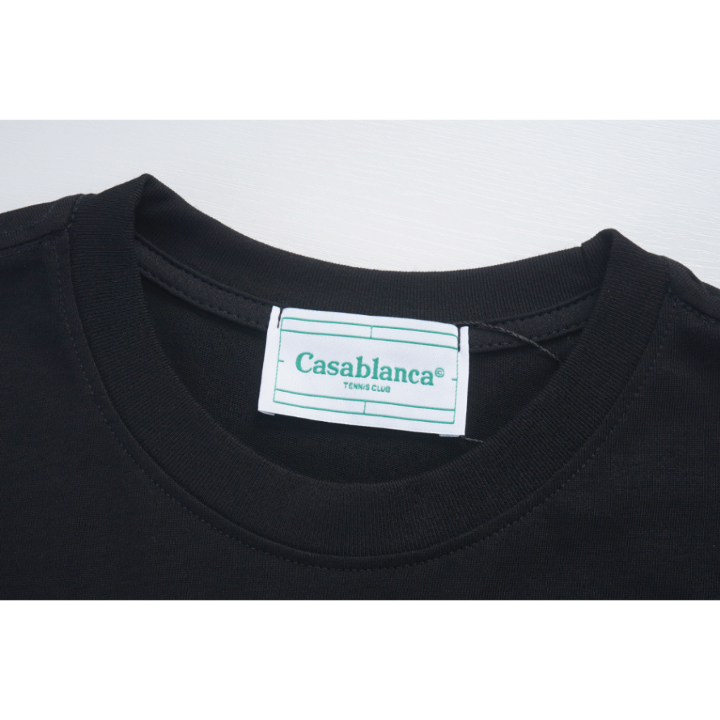 Áo Thun cotton Ngắn Tay In Hình casablanca Thời Trang unisex
