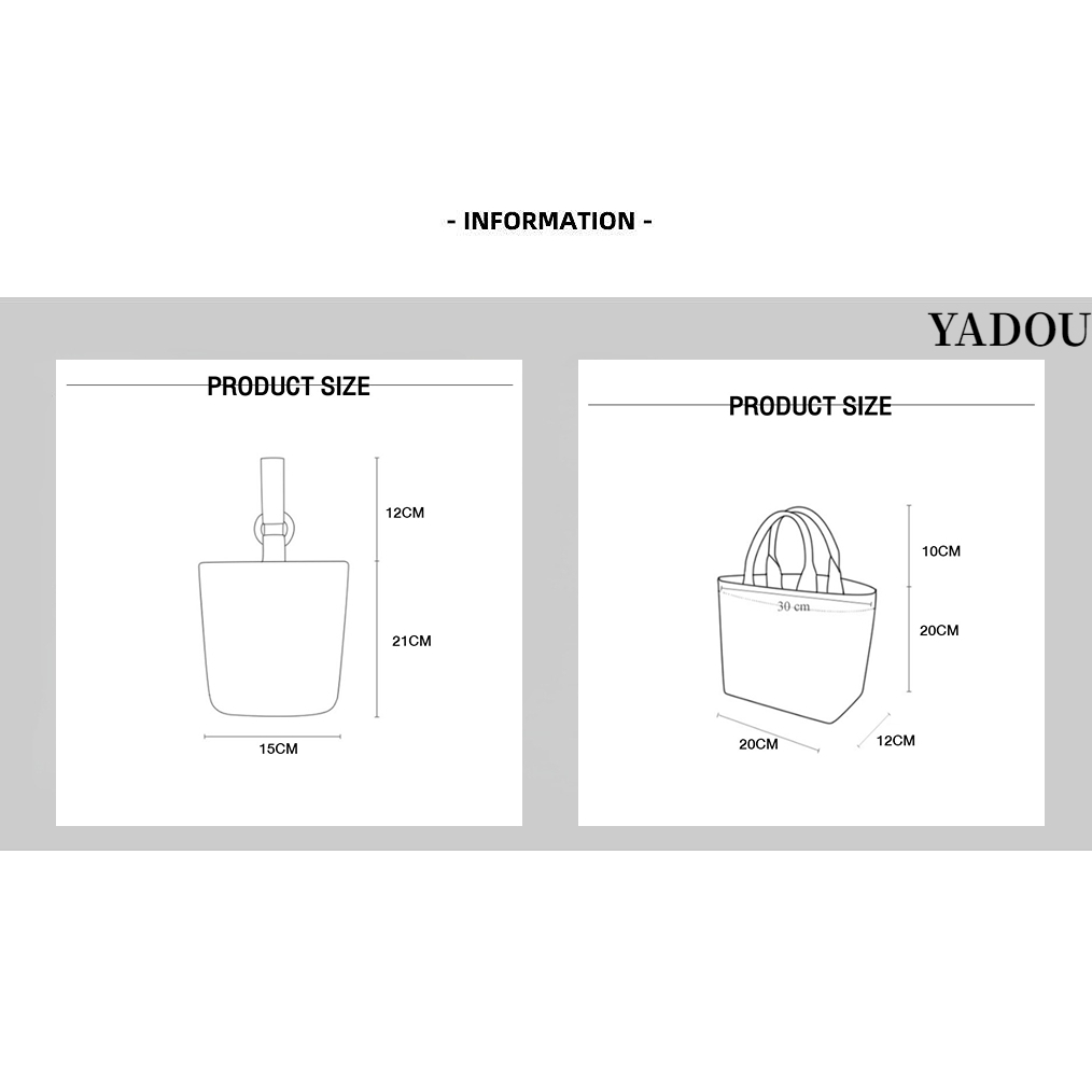 YADOU Túi Tote Vải Canvas Hình Gấu Trúc Dễ Thương