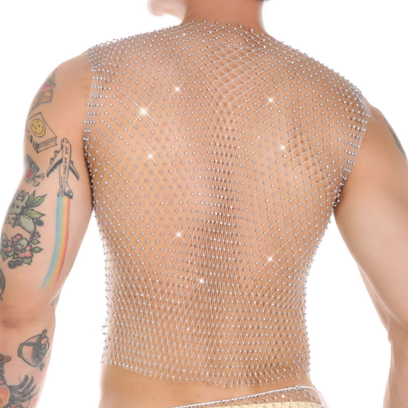 Áo Sát Nách Đính Đá Phong Cách Quyến Rũ Cho Nam