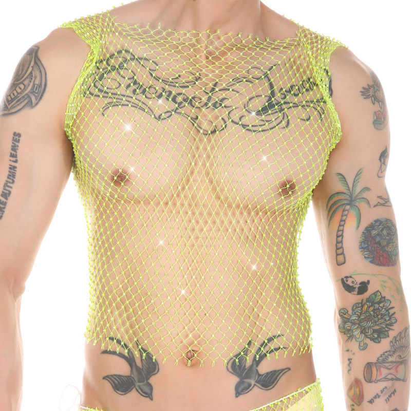 Áo Sát Nách Đính Đá Phong Cách Quyến Rũ Cho Nam