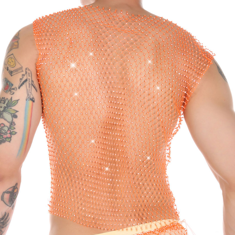 Áo Sát Nách Đính Đá Phong Cách Quyến Rũ Cho Nam