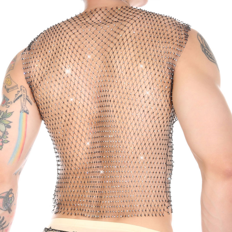 Áo Sát Nách Đính Đá Phong Cách Quyến Rũ Cho Nam