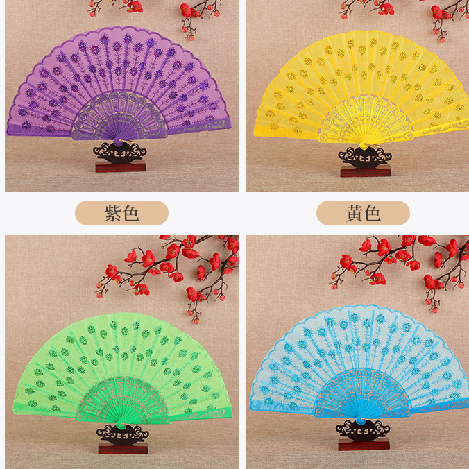 Quạt Gấp Cầm Tay Bằng Gỗ Tre Phong Cách Trung Hoa Cổ Điển Thời Trang Cho Tiệc Cưới