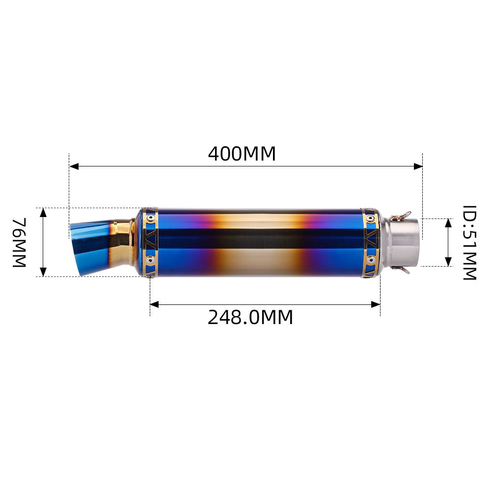 Ống Xả 51mm GP 76. Ống Xả Xe Máy