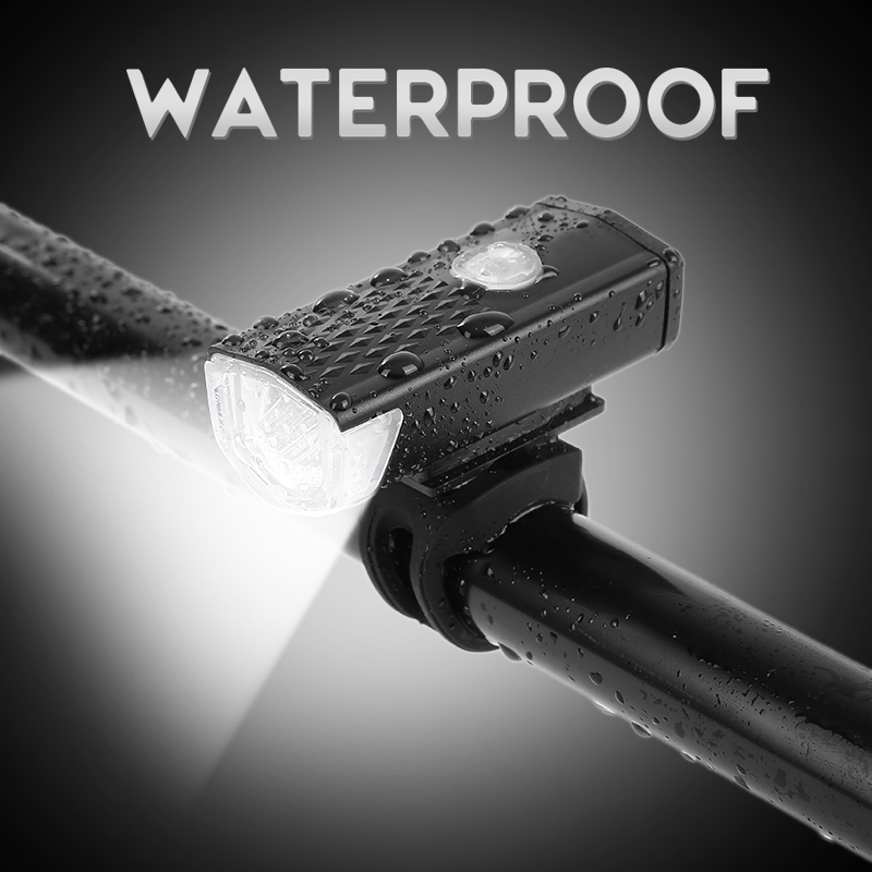 Đèn Pha LED Nhiều Màu Sạc USB Chống Nước Gắn Phía Trước Xe Đạp