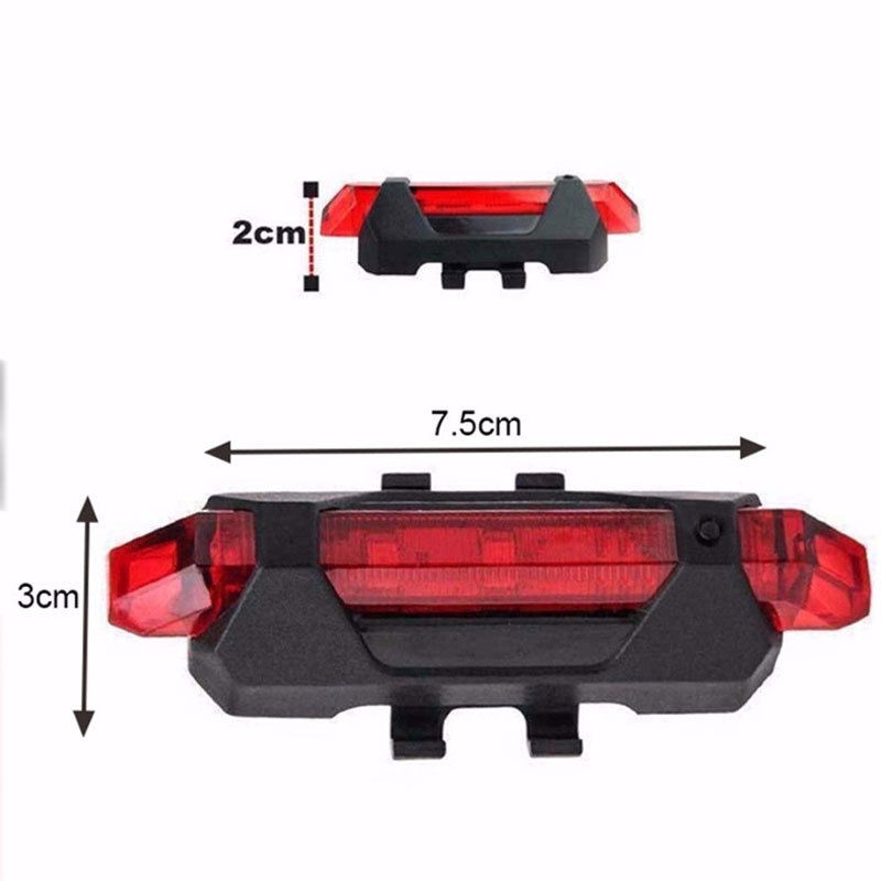 Đèn Pha LED Nhiều Màu Sạc USB Chống Nước Gắn Phía Trước Xe Đạp