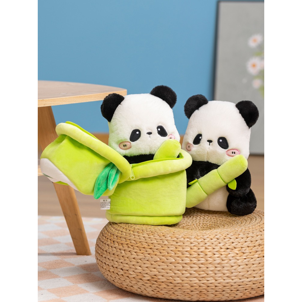 🔥2 Trong 1🔥35cm Gấu trúc ống tre gấu trúc nhồi bông Gấu Bông gấu trúc