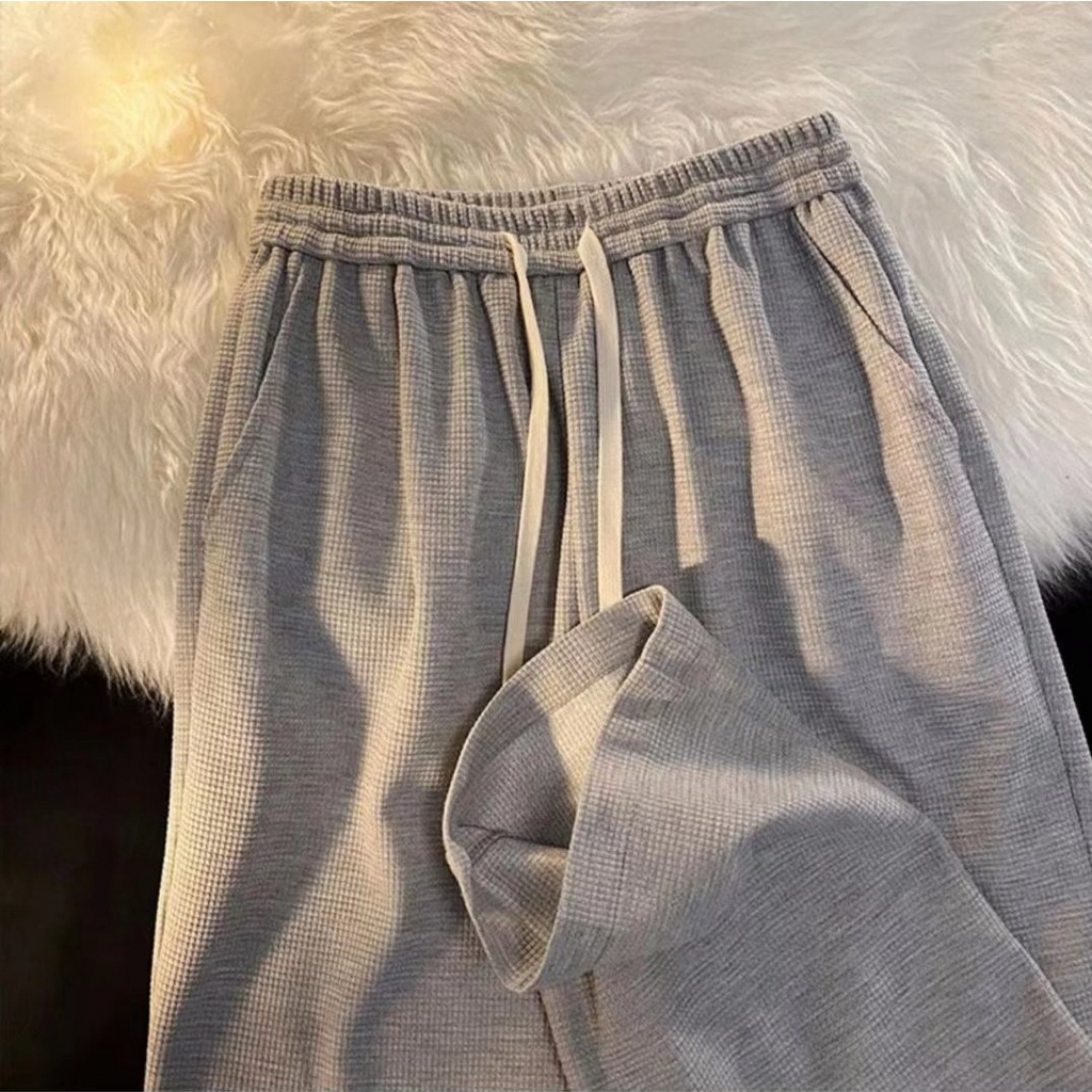 ♞AFF LIGA♞Quần Baggy Trơn Ống Rộng Thời Trang Mùa Hè Phong Cách Hàn Quốc Dành Cho Nam Và Nữ