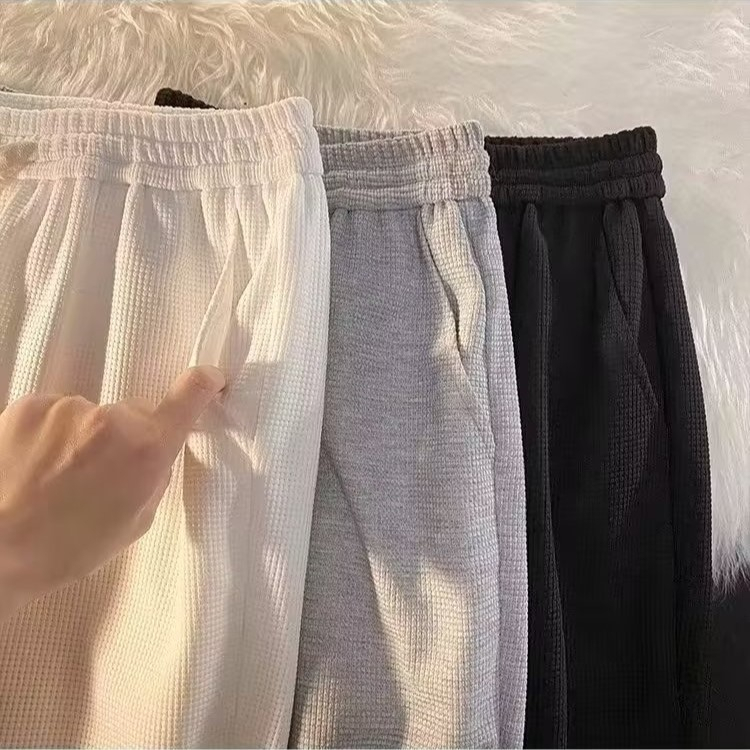 ♞AFF LIGA♞Quần Baggy Trơn Ống Rộng Thời Trang Mùa Hè Phong Cách Hàn Quốc Dành Cho Nam Và Nữ