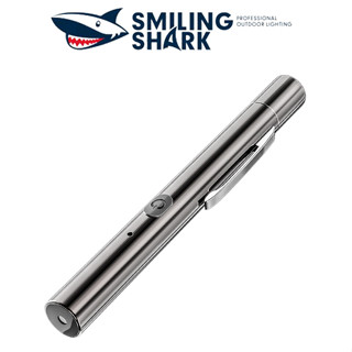 Smiling Shark LS307B Bút đèn laze chiếu bút laser pointer lại được USB sạc ánh sáng xanh lá dành cho dạy học mèo cưng Với Pen Clip Ống kính dài 1KM Green Light Đồ chơi Giảng dạy Đèn pin Hội nghị