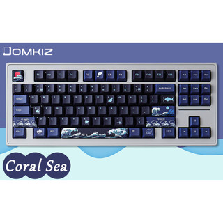 Black coral sea keycaps, 61/64/68/84/87/104/108 keycaps cherry pbt keycaps gk61 cherry mx switch mechanical keyboard dedicated keycaps pbt dye sublimation keycaps