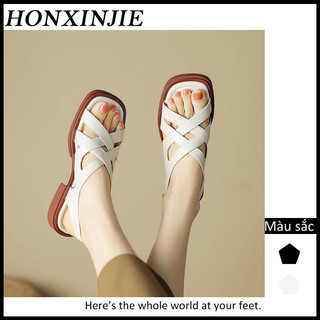  HONGXINJIE dép sandal nữ dép quai hậu nữ 2023 NEW Khu phố thời trang cổ điển 070533 