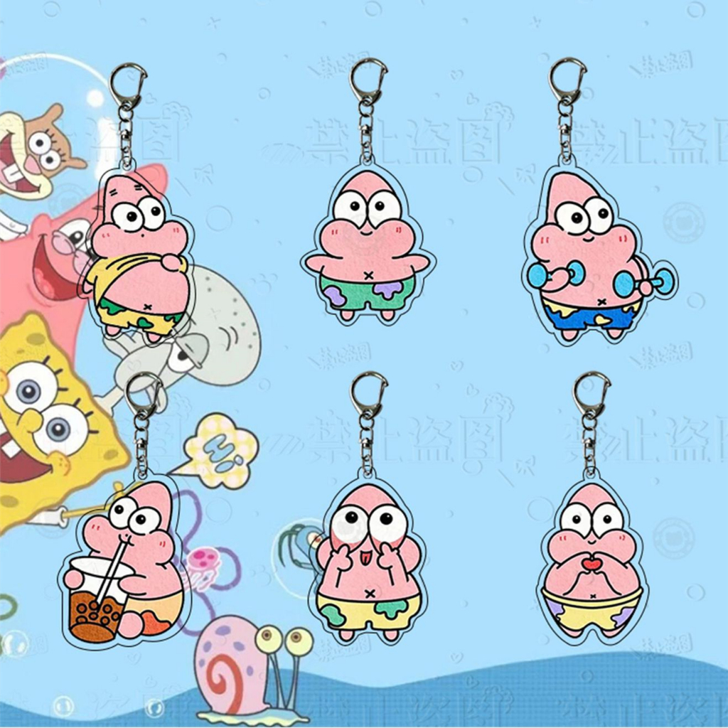 Móc Khóa Hình SpongeBob Dễ Thương Bằng Acrylic