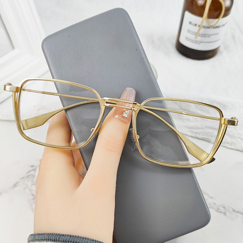 Kính Mắt VIENDO Gọng Vuông Kim Loại Tròng Chống Ánh Sáng Xanh Và Tia UV400 Hỗ Trợ Độ Cận Thời Trang Unisex