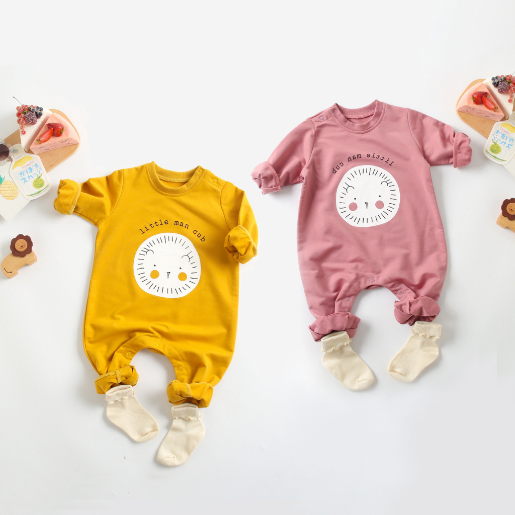 Áo Liền Quần Sanlutoz Bằng Cotton Họa Tiết Hoạt Hình Đáng Yêu Cho Bé