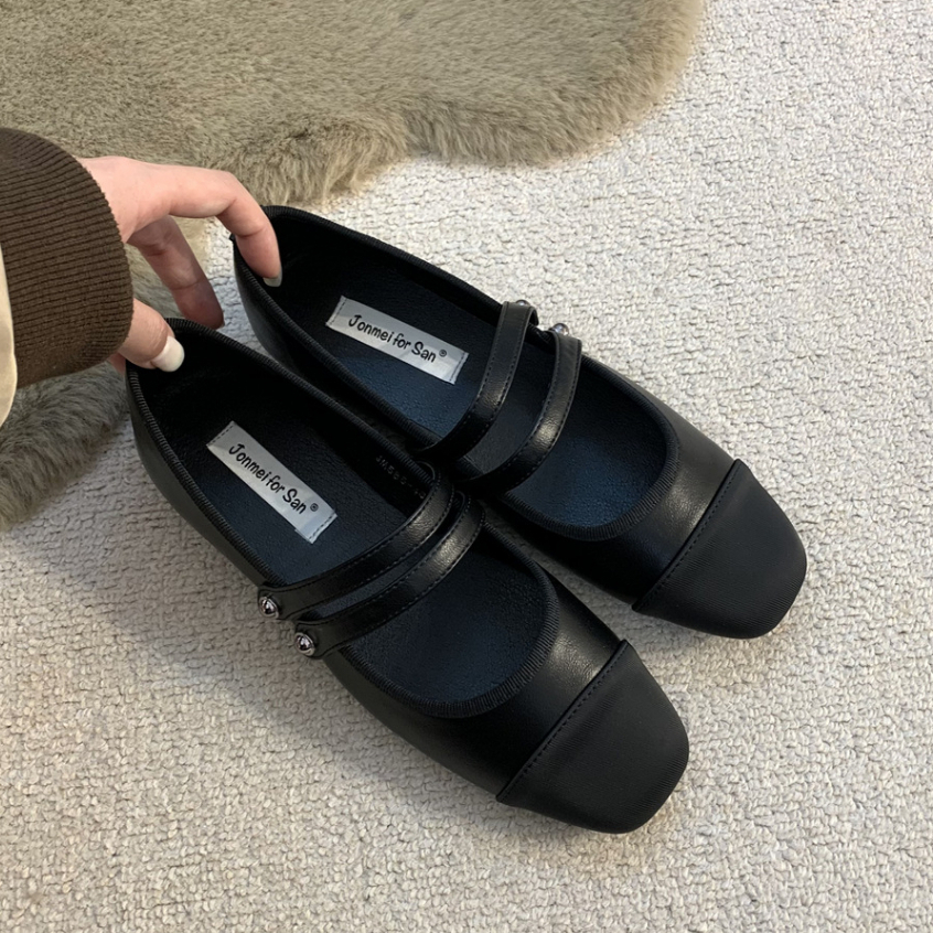 Prowow❤Giày Búp Bê Đế Bằng Phong Cách Hàn Quốc Thời Trang Cho Nữ