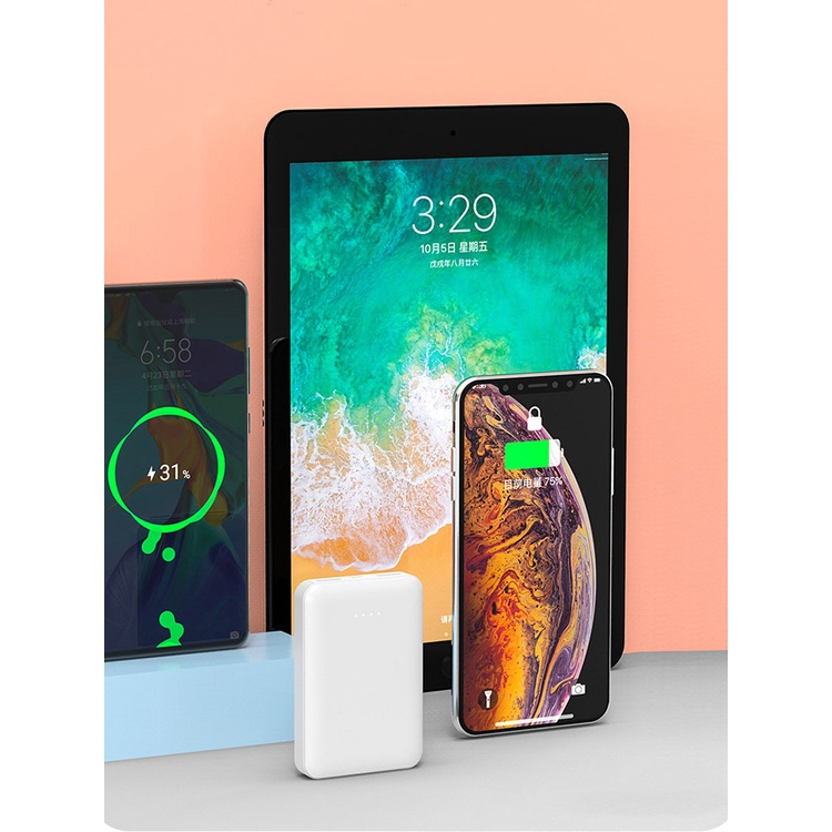 AILIYA Pin Sạc Dự Phòng Mini 5000mAh Họa Tiết Hoạt Hình Dễ Thương